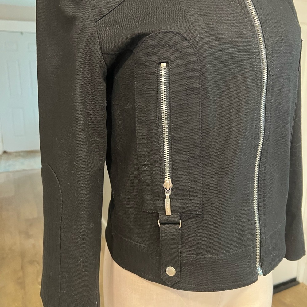 IDEOLOGY Black Jean Jacket with Zippers - Picture 3 of 14